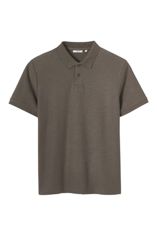 Polo regular en coton biologique - Marron