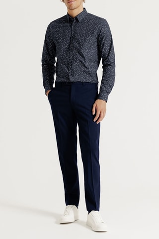 Chemise slim - Bleu nuit