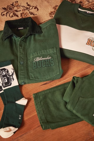 Chaussettes en coton biologique Bucks de Milwaukee - Kaki