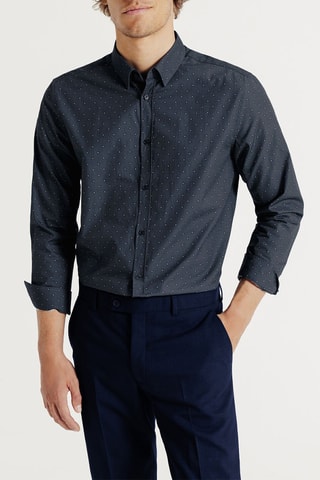 Chemise slim - Bleu cobalt