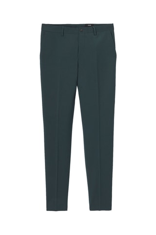 Pantalon slim en laine - Vert