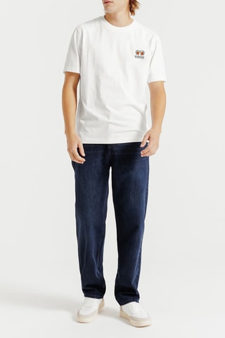 T-shirt regular en coton biologique - Blanc