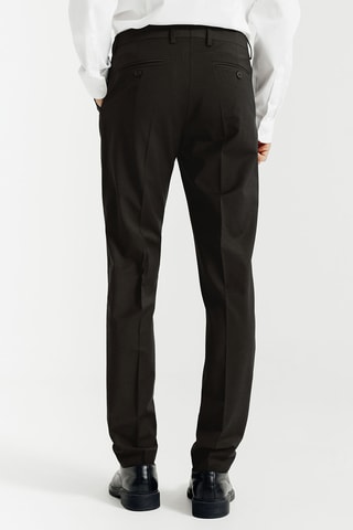 Pantalon slim en laine - Marron