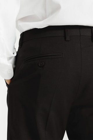 Pantalon slim en laine - Marron