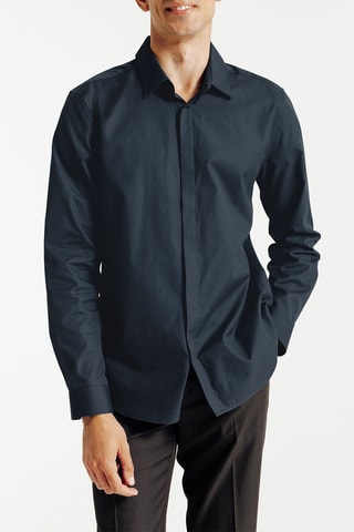 Chemise slim - Bleu marine