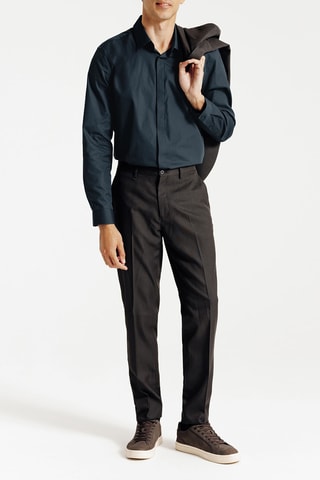 Chemise slim - Bleu marine