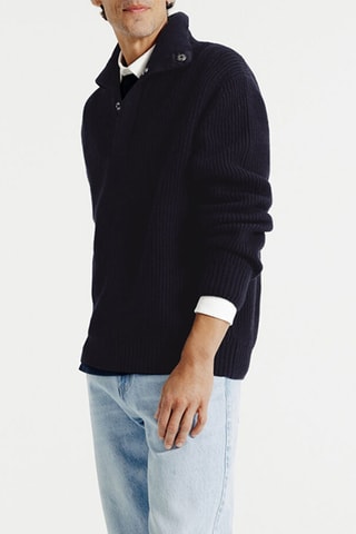 Pull en laine - Bleu nuit