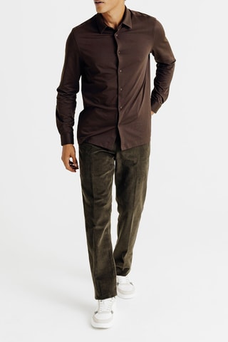 Chemise slim - Marron