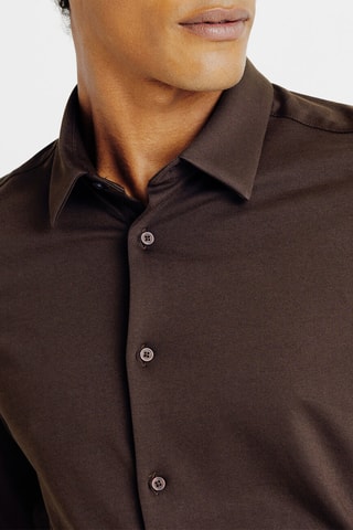 Chemise slim - Marron