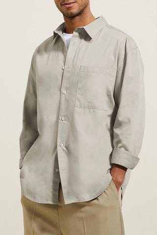 Chemise oversize - Gris clair