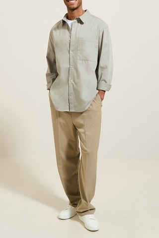Chemise oversize - Gris clair