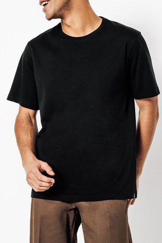T-shirt regular en coton biologique - Noir