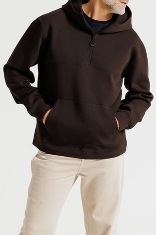 Sweat à capuche - Marron foncé