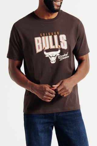 T-shirt regular en coton biologique Bulls de Chicago - Marron