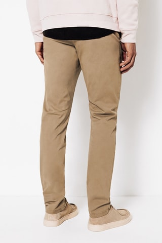 Chino slim en coton biologique - Beige - Longueur 34