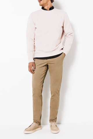 Chino slim en coton biologique - Beige - Longueur 34