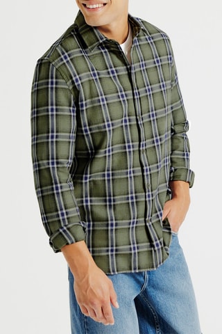 Chemise regular en coton biologique - Vert
