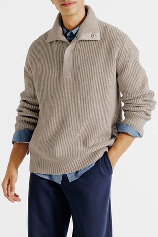 Pull en laine vierge - Beige
