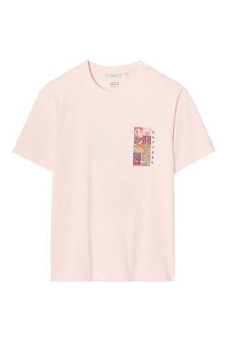 T-shirt regular en coton biologique - Rose