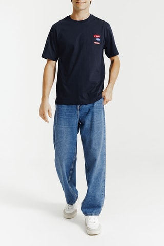 T-shirt regular - Bleu foncé