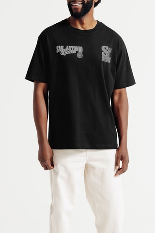 T-shirt relaxed en coton biologique Spurs de San Antonio - Noir