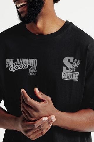 T-shirt relaxed en coton biologique Spurs de San Antonio - Noir