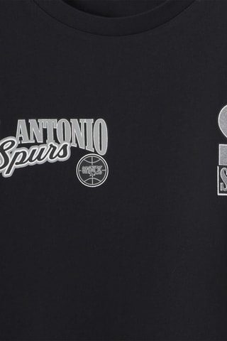 T-shirt relaxed en coton biologique Spurs de San Antonio - Noir