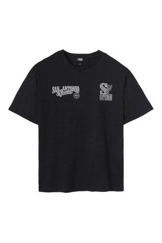 T-shirt relaxed en coton biologique Spurs de San Antonio - Noir