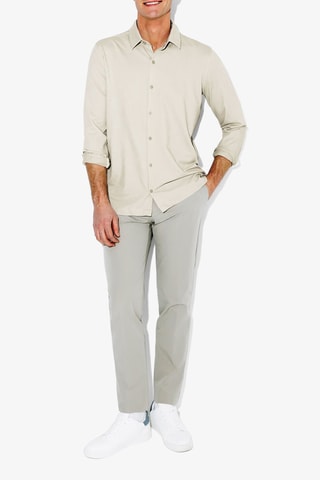 Chemise slim en coton biologique - Beige