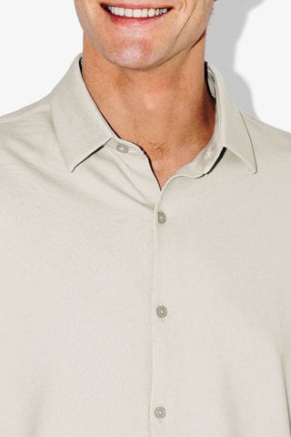 Chemise slim en coton biologique - Beige