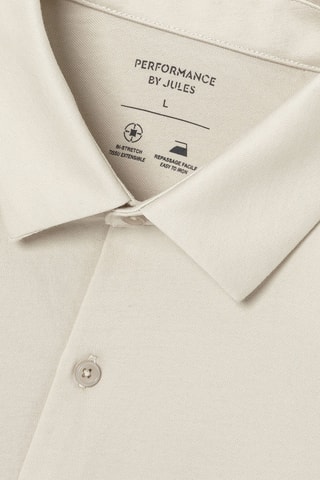 Chemise slim en coton biologique - Beige