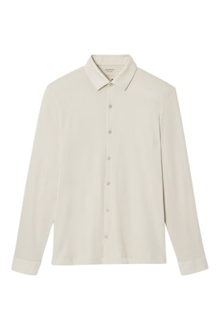 Chemise slim en coton biologique - Beige