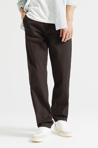 Pantalon loose en coton biologique - Marron foncé