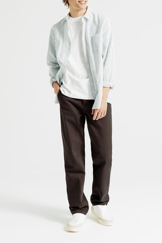 Pantalon loose en coton biologique - Marron foncé