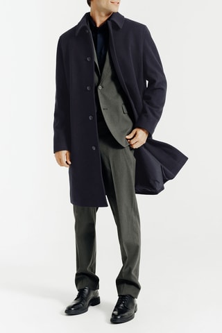 Manteau en laine - Bleu marine