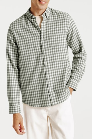 Chemise regular en coton biologique - Vert clair