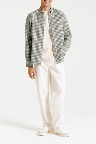 Chemise regular en coton biologique - Vert clair