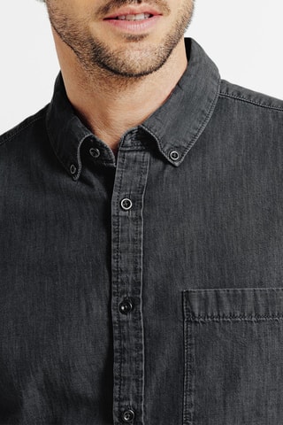 Chemise regular en jean - Gris