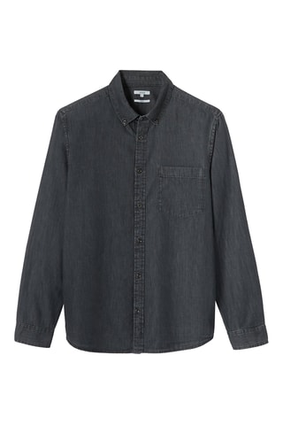 Chemise regular en jean - Gris