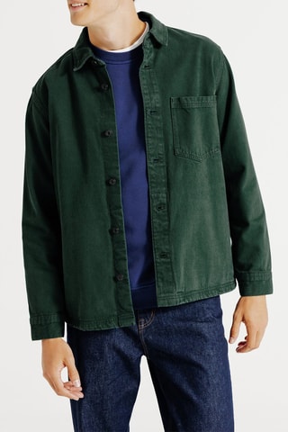 Surchemise en jean regular - Vert foncé