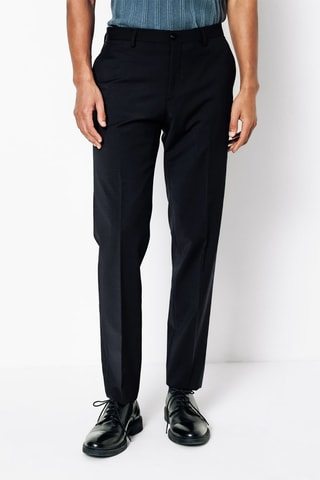 Pantalon slim en laine - Bleu nuit
