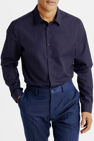 Chemise slim - Bleu marine