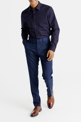 Chemise slim - Bleu marine