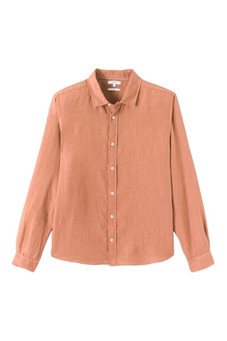 Chemise regular en lin - Orange