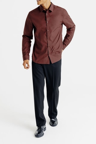 Chemise slim - Bordeaux