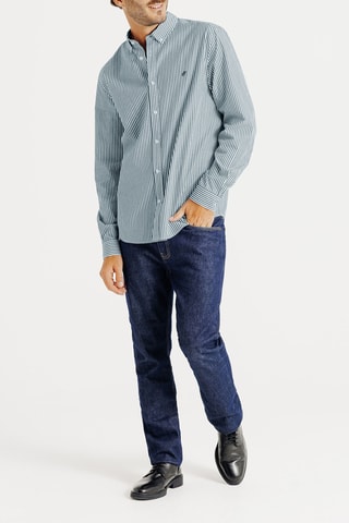 Chemise regular en coton biologique - Vert foncé