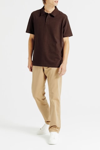 Polo en coton biologique - Marron
