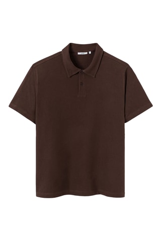 Polo en coton biologique - Marron