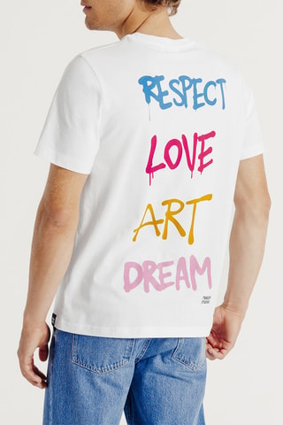 T-shirt regular en coton biologique - Blanc