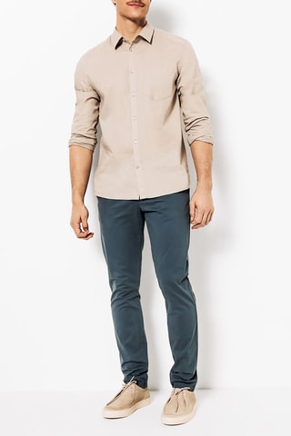 Chino slim en coton biologique - Bleu marine - Longueur 34
